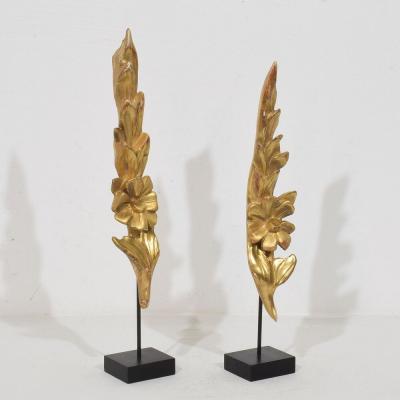 Antique 19th Century Italian Carved wood Baroque Style Ornaments Circa 1850