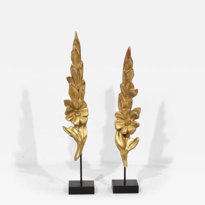 Antique 19th Century Italian Carved wood Baroque Style Ornaments Circa 1850