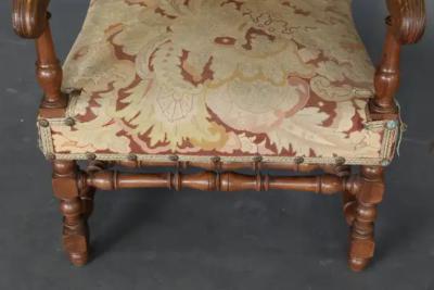 Antique 19th Century Louis XIII Needlepoint Chair