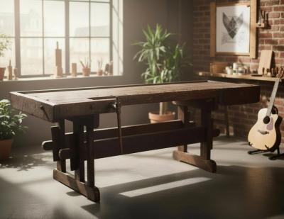 Antique 19th Century Shaker Style Work Bench Table