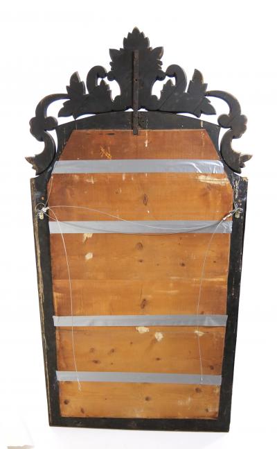 Antique 19th Century Venetian Murano Hand Engraved Hanging Wall Mirror