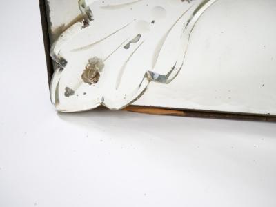 Antique 19th Century Venetian Murano Hand Engraved Hanging Wall Mirror