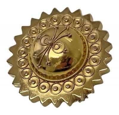 Antique 19th century Gold Brooch English C 1870