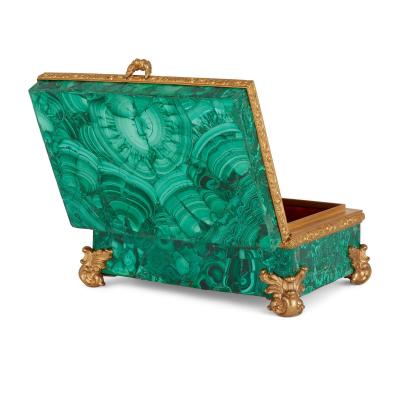 Antique 19th century malachite and ormolu casket