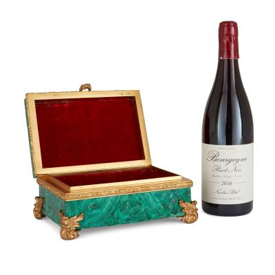 Antique 19th century malachite and ormolu casket