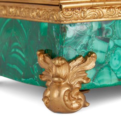 Antique 19th century malachite and ormolu casket