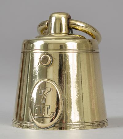 Antique 7 Lb Weight Brass Inkwell