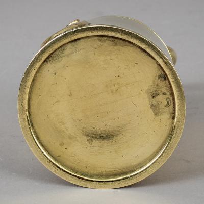 Antique 7 Lb Weight Brass Inkwell