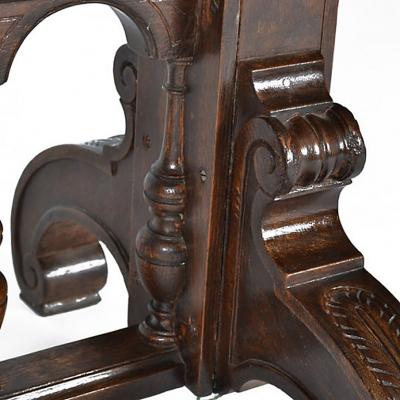 Antique Adjustable Height Mechanical Library Butler Service Table