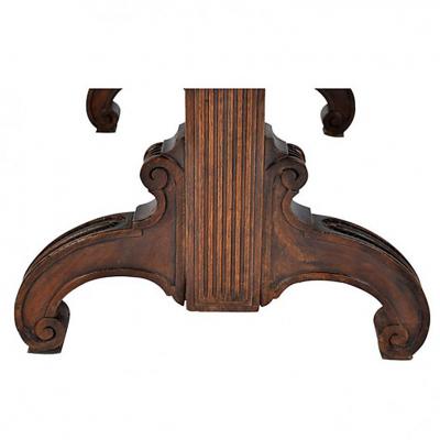 Antique Adjustable Height Mechanical Library Butler Service Table