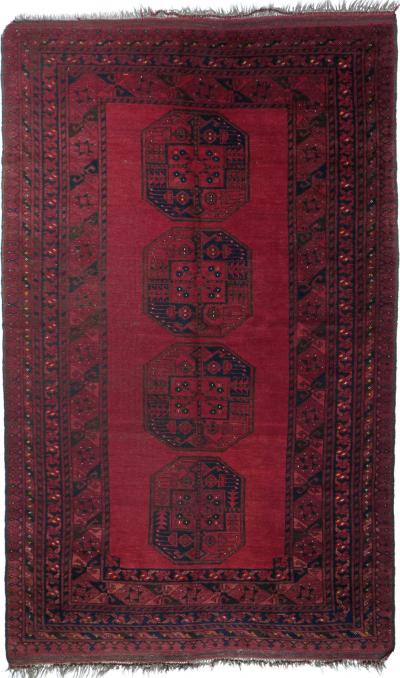 Antique Afghan Rug 50 x 82