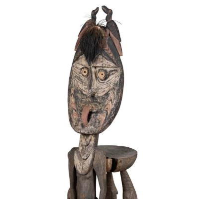 Antique African Orators Stool Teket Litmus People Papua New Guinea 60 H
