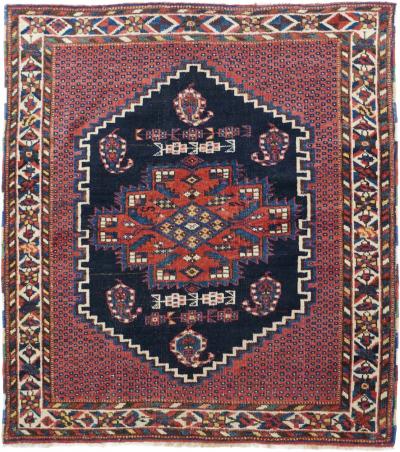 Antique Afshar Rug 3 6 x 3 10 