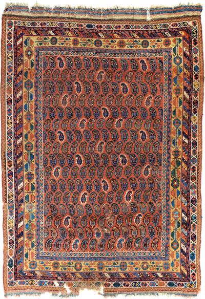 Antique Afshar Rug 4 3 x 6 0 