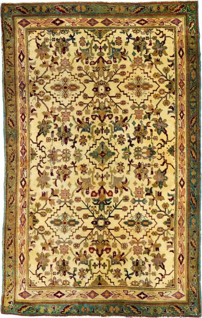 Antique Agra Rug 4 0 x 6 9 