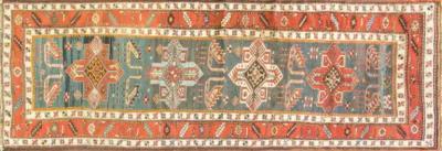 Antique Akstafa Kazak Caucasian Runner 36 x 11