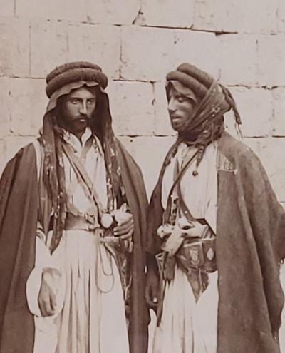 Antique Albumen Photo of Middle Eastern Men circa 1870