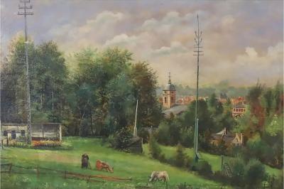 Antique Alphonse Palumbo Landscape Oil Painting