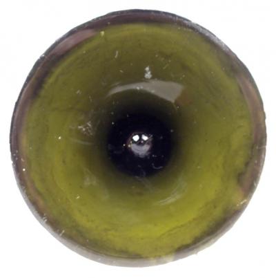 Antique American Art Nouveau Silver Overlay Vase in Rare Olive Green