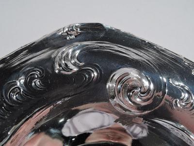 Antique American Art Nouveau Sterling Silver Lorelei Whirlpool Bowl