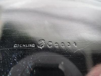 Antique American Art Nouveau Sterling Silver Lorelei Whirlpool Bowl