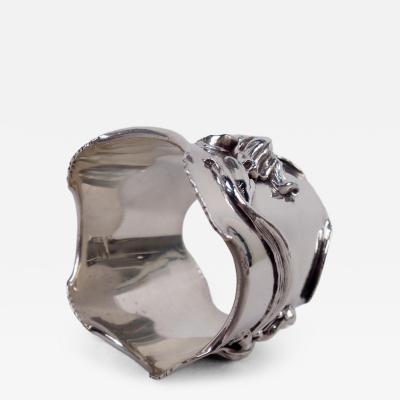 Antique American Art Nouveau Sterling Silver Napkin Ring