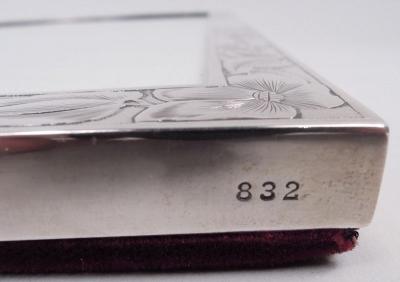 Antique American Art Nouveau Sterling Silver Picture Frame