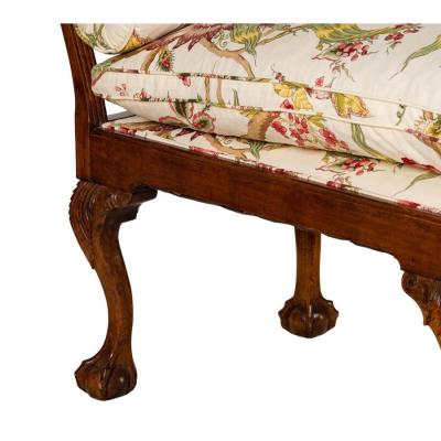 Antique American Chippendale Mahogany Chaise Lounge Daybed