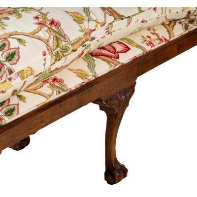 Antique American Chippendale Mahogany Chaise Lounge Daybed