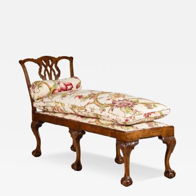 Antique American Chippendale Mahogany Chaise Lounge Daybed