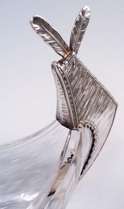 Antique American Colonial Revival Indian Canoe Olive Dish