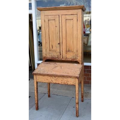Antique American Country Slant Front Secretary