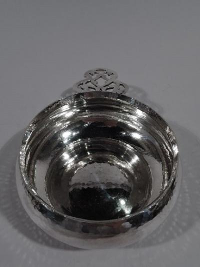 Antique American Craftsman Hand Hammered Sterling Silver Porringer