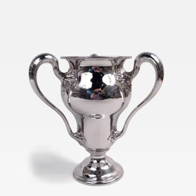 Antique American Edwardian Art Nouveau Sterling Silver Trophy Cup