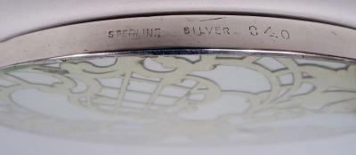 Antique American Edwardian Classical Silver Overlay 7 Inch Trivet