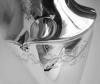 Antique American Edwardian Classical Sterling Silver 18 Inch Vase