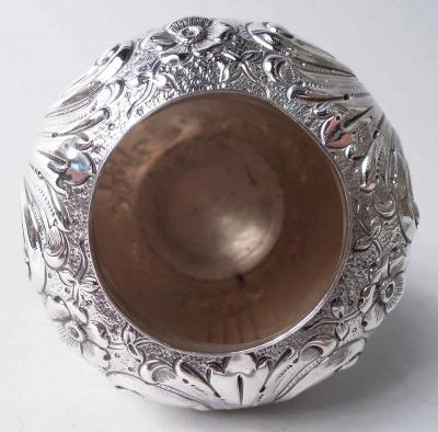 Antique American Edwardian Classical Sterling Silver Tea Caddy