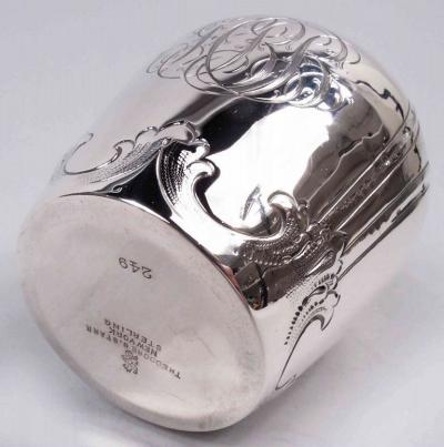 Antique American Edwardian Classical Sterling Silver Tea Caddy