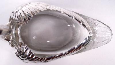 Antique American Edwardian Sterling Silver and Glass Swan Bowl