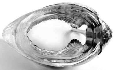 Antique American Edwardian Sterling Silver and Glass Swan Bowl