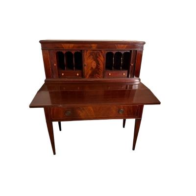 Antique American Federal Secretary Desk W Tambour Doors