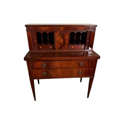 Antique American Federal Secretary Desk W Tambour Doors