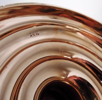 Antique American Neoclassical 14K Gold Covered Urn Trophy Cup