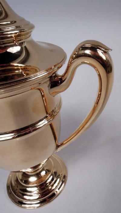 Antique American Neoclassical 14K Gold Covered Urn Trophy Cup