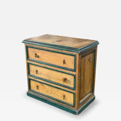 Antique American Rustic Pine Painted Vest of Drawers Dresser