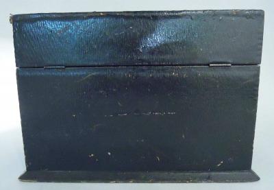 Antique American Victorian Rococo Sterling Silver Leather Letter Box