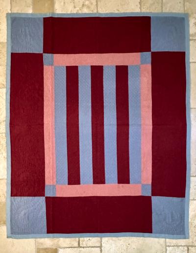 Antique Amish Bars Quilt from Pennsylvania