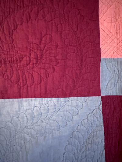 Antique Amish Bars Quilt from Pennsylvania
