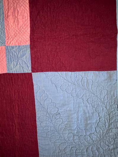 Antique Amish Bars Quilt from Pennsylvania