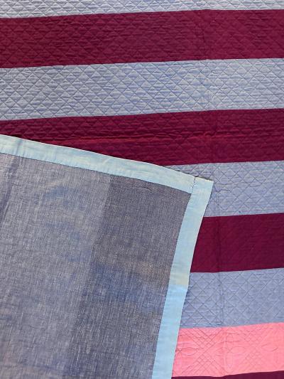 Antique Amish Bars Quilt from Pennsylvania